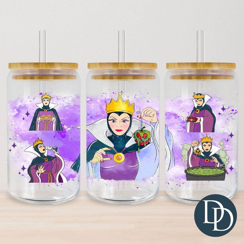 Evil Queen Watercolor Villain *UV DTF Cup Wrap*