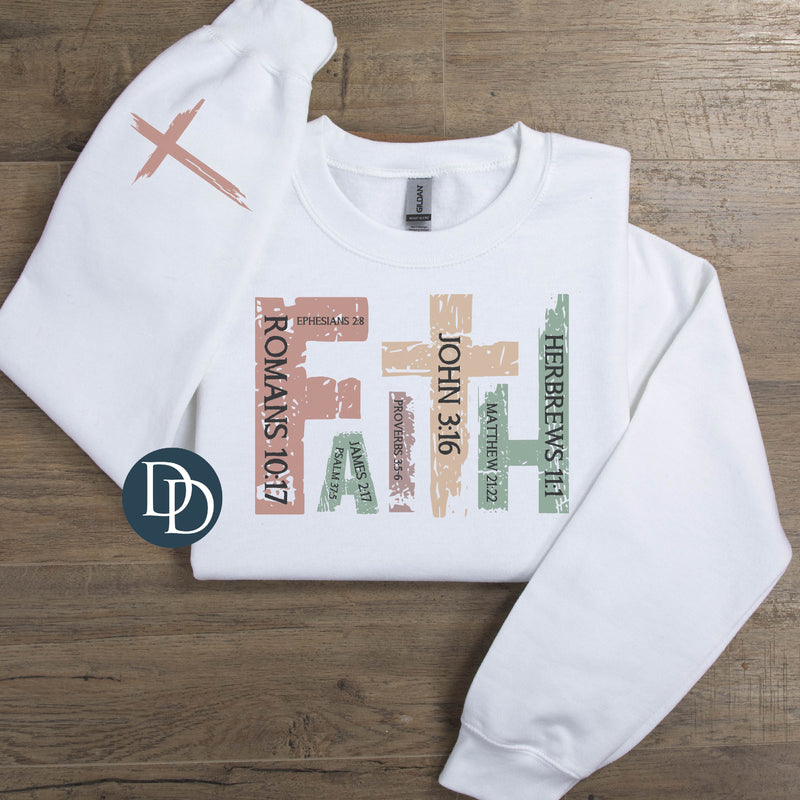 Faith Scriptures with Cross Accent *Sublimation Print Transfer*