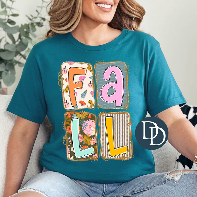 OVERSIZED Fall Patchwork Squares *DTF Transfer*