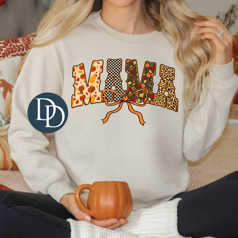 Fall Patterned Mama *DTF Transfer*
