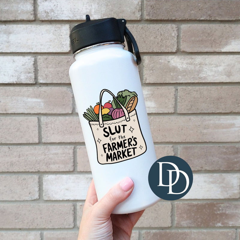 Farmers Market Slut Veggie Bag *UV DTF Decal*