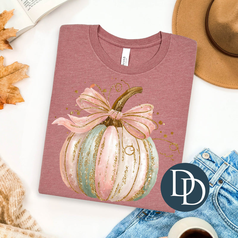 Faux Glitter Pastel Pumpkin *DTF Transfer*