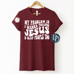 Follow Jesus And Slap People With Pocket Accent (White Ink) - NOT RESTOCKING - *Screen Print Transfer*