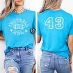 Football Mom With Number Semi-Custom WHITE INK *DTF Transfer*