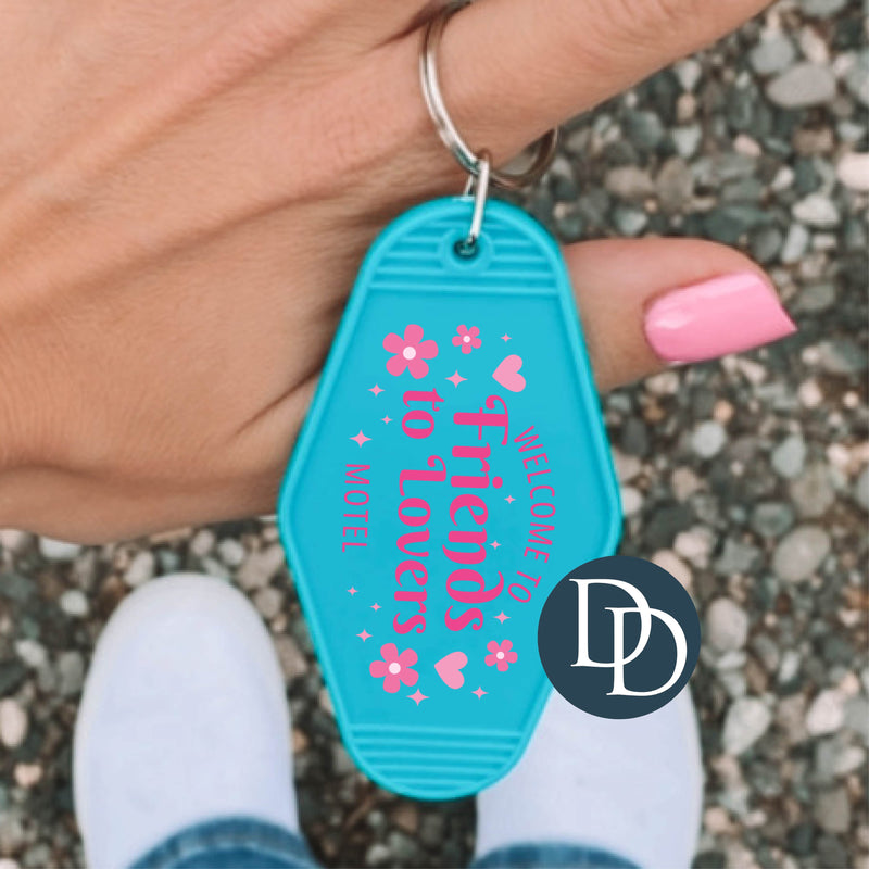 Friends To Lovers Motel *Motel Keychain UV DTF Decal*