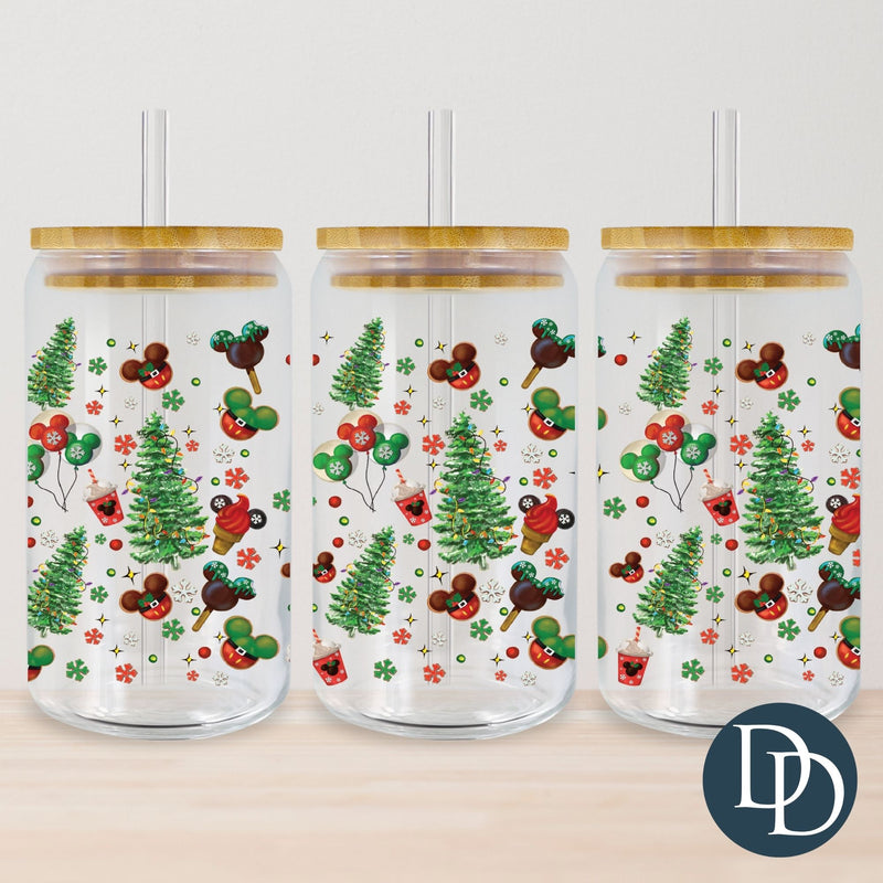 Frozen Magical Mouse Snacks And Christmas Trees *UV DTF Cup Wrap*