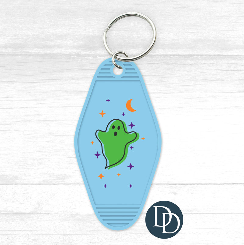 Ghost And Stars Motel Keychain UV DTF Decal