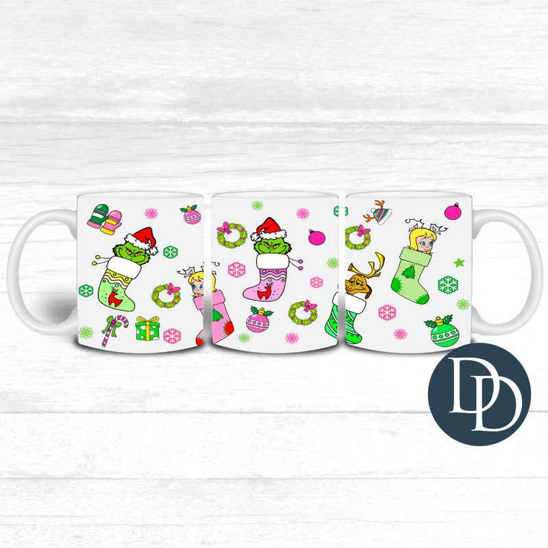 Green Crew Stockings *UV DTF Mug Wrap*