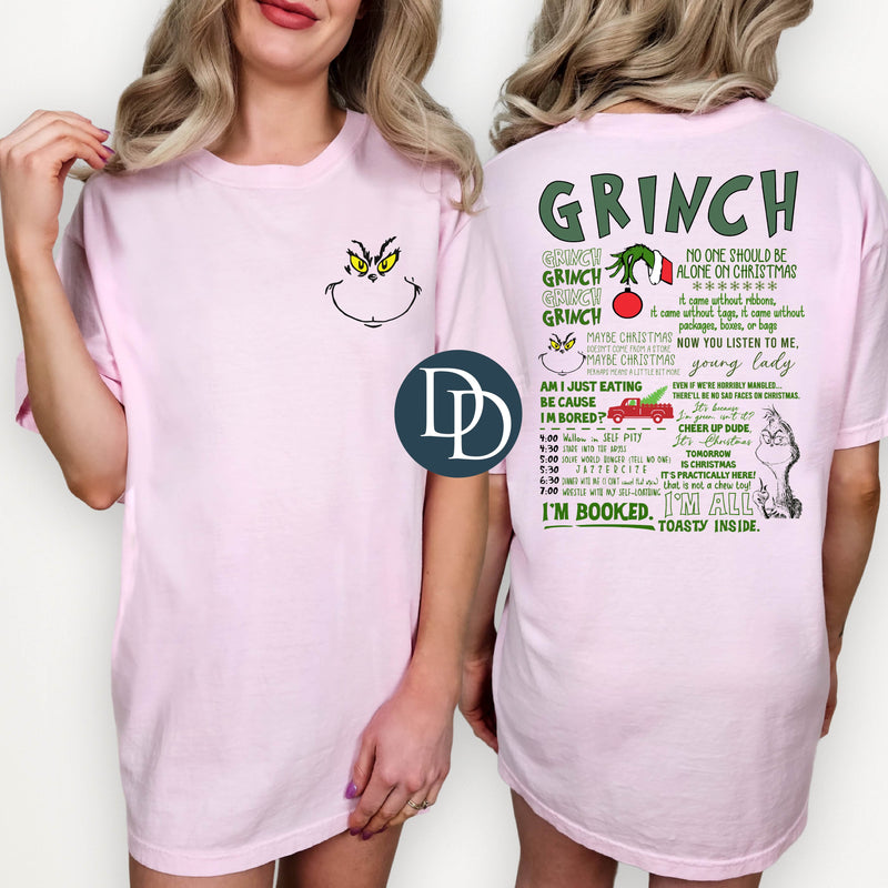 OVERSIZED Grnch Quotes With Pocket Accent *DTF Transfer*