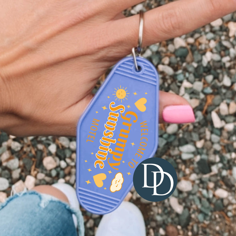 Grumpy Sunshine Motel *Motel Keychain UV DTF Decal*