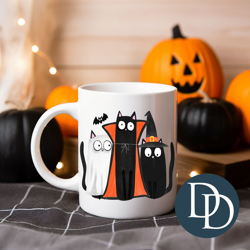 Halloween Cat Trio (Set of 2) *UV DTF Mug Decals*