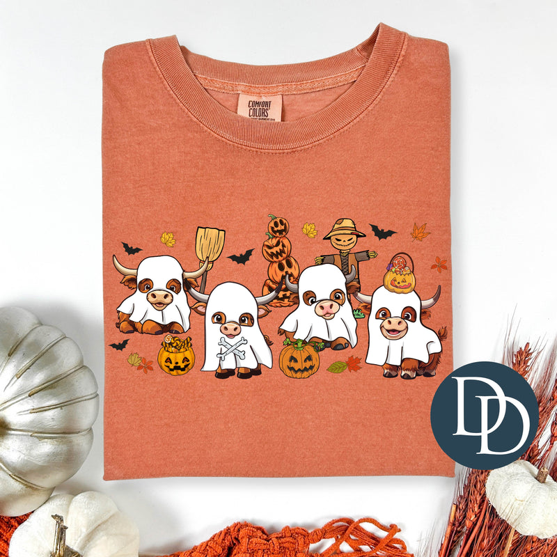 Highland Cow Halloween Ghosts *DTF Transfer*