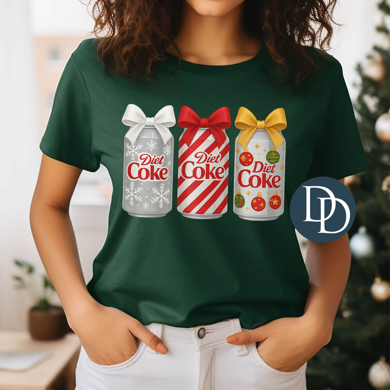 Holiday White Red Gold Diet C *DTF Transfer*