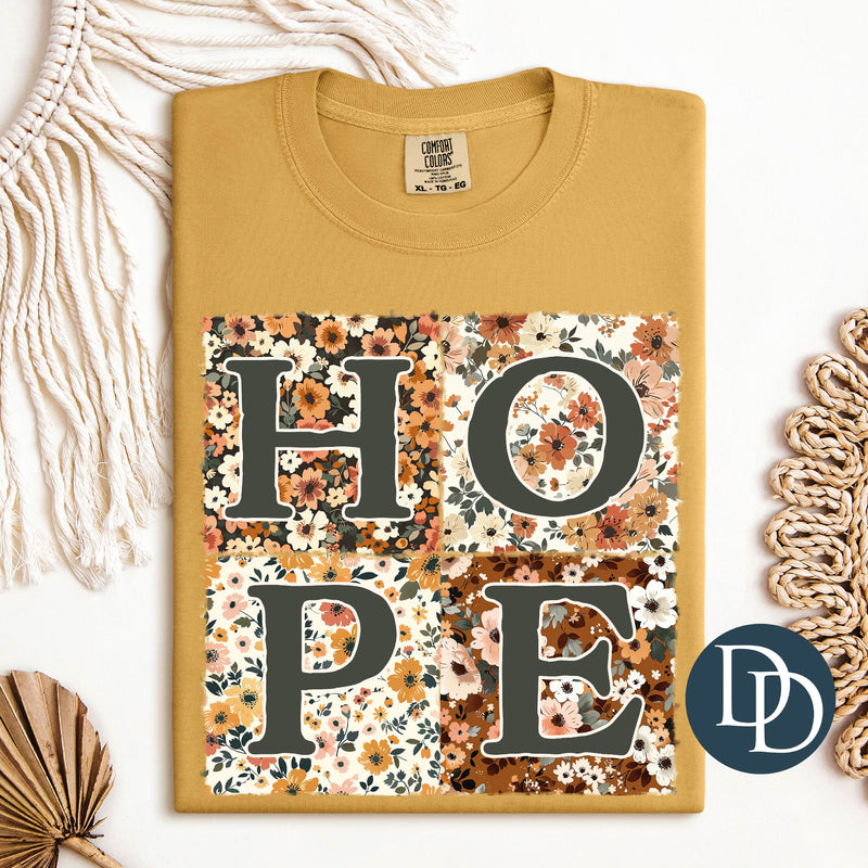 Hope Floral Patchwork *DTF Transfer*