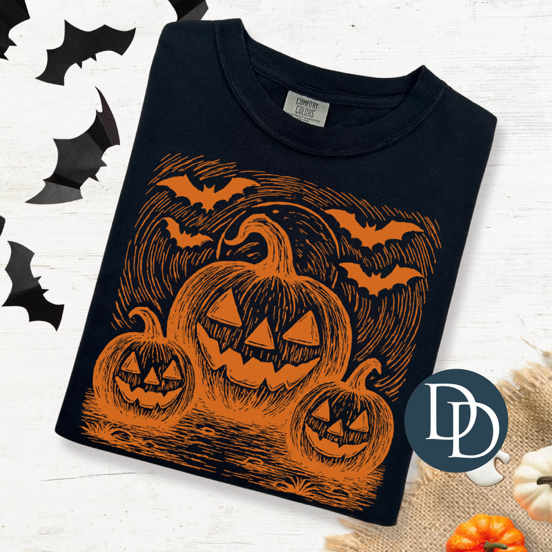 Horror Pumpkins Sketch *DTF Transfer*