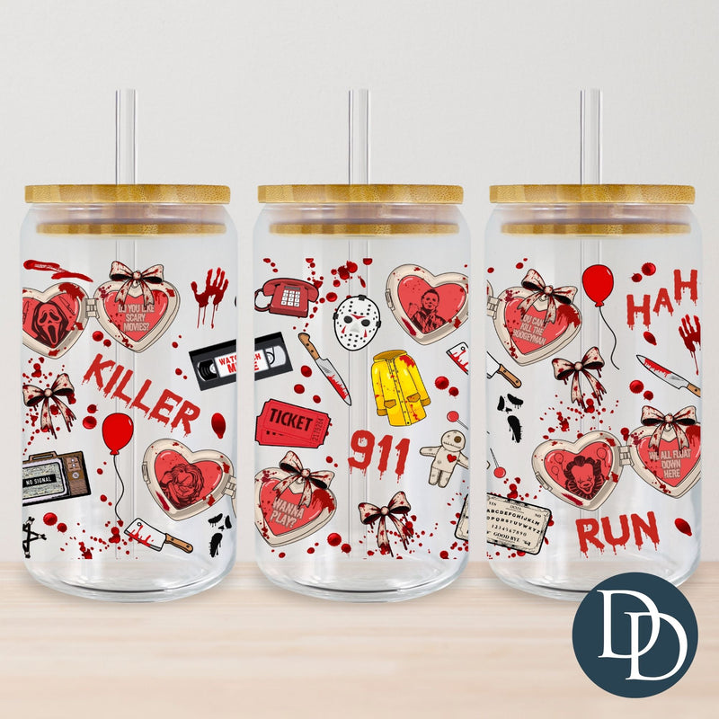 Horror Splatter Collage *UV DTF Cup Wrap*