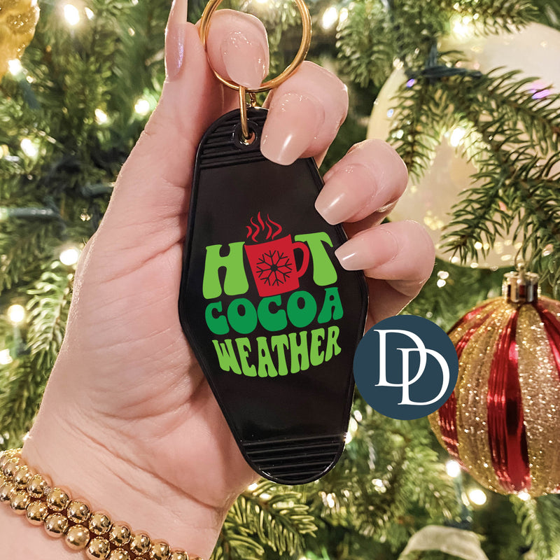 Hot Cocoa Weather *Motel Keychain UV DTF Decal*