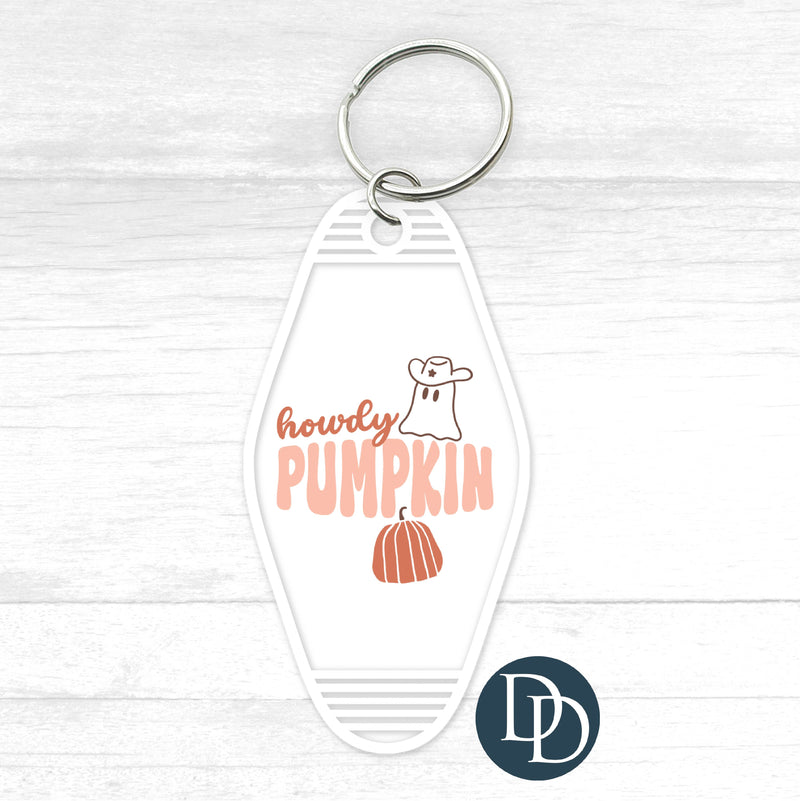 Howdy Pumpkin Motel Keychain UV DTF Decal