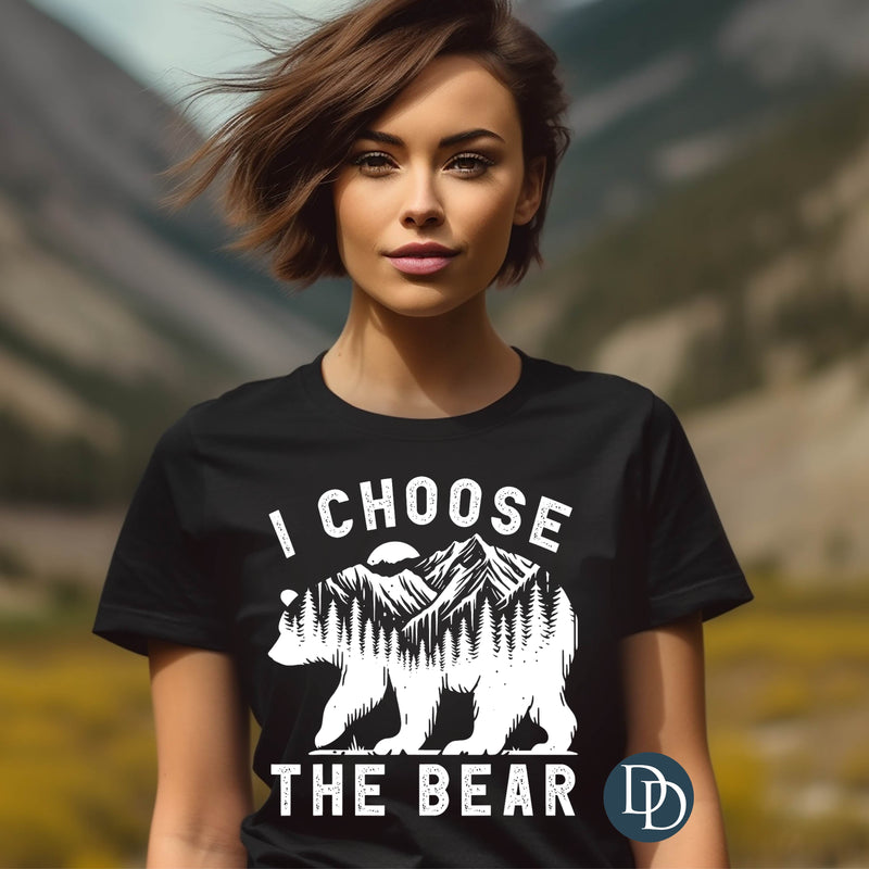 I Choose the Bear (White Ink) *Screen Print Transfer*