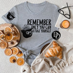 Remember Only You With Sleeve Accent  (Black Ink) Screen Print Transfer*