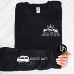 Adventure awaits, Jobs Fill Your Pocket Sleeve Accent (White Ink)  *Screen Print Transfer*