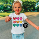 Sequin Colorful Hearts *Sublimation Print Transfer*