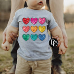 Sequin Colorful Hearts *DTF Transfer*