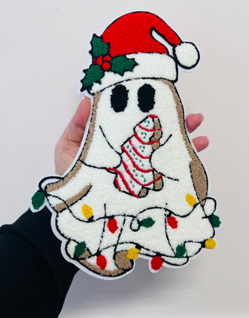 Christmas Ghost *Chenille Patch*