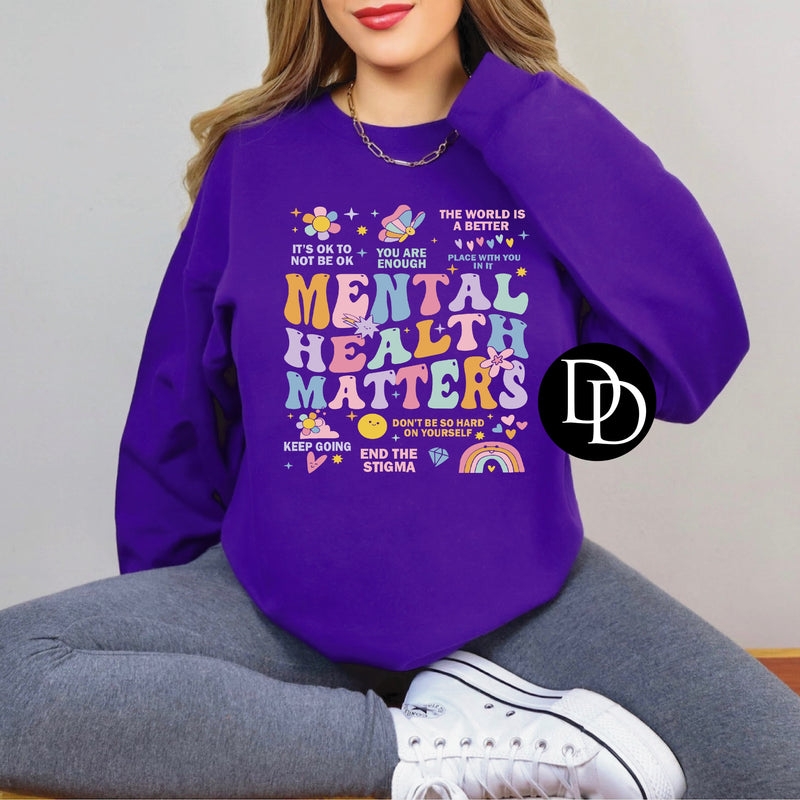 Colorful Mental Health Matters Collage *DTF Transfer*