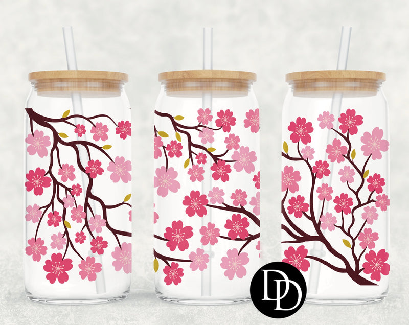Cherry Blossoms UV DTF Cup Wrap
