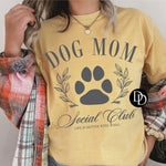 Dog Mom Social Club Oversized (Cool Grey Ink) *Screen Print Transfer*
