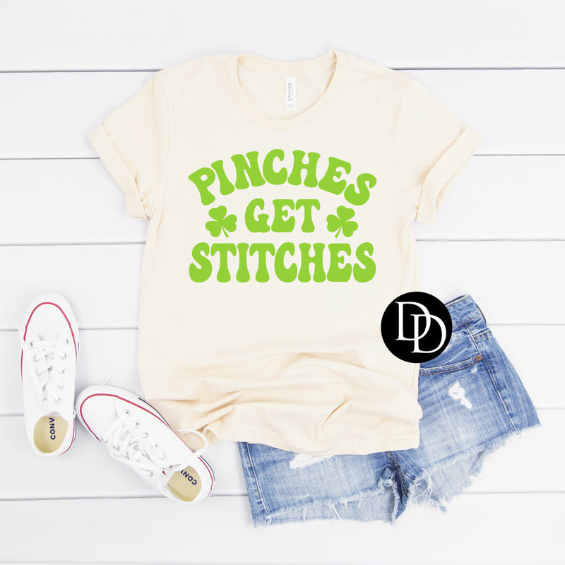 Pinches Get Stitches (Bright Green Ink) *Screen Print Transfer*