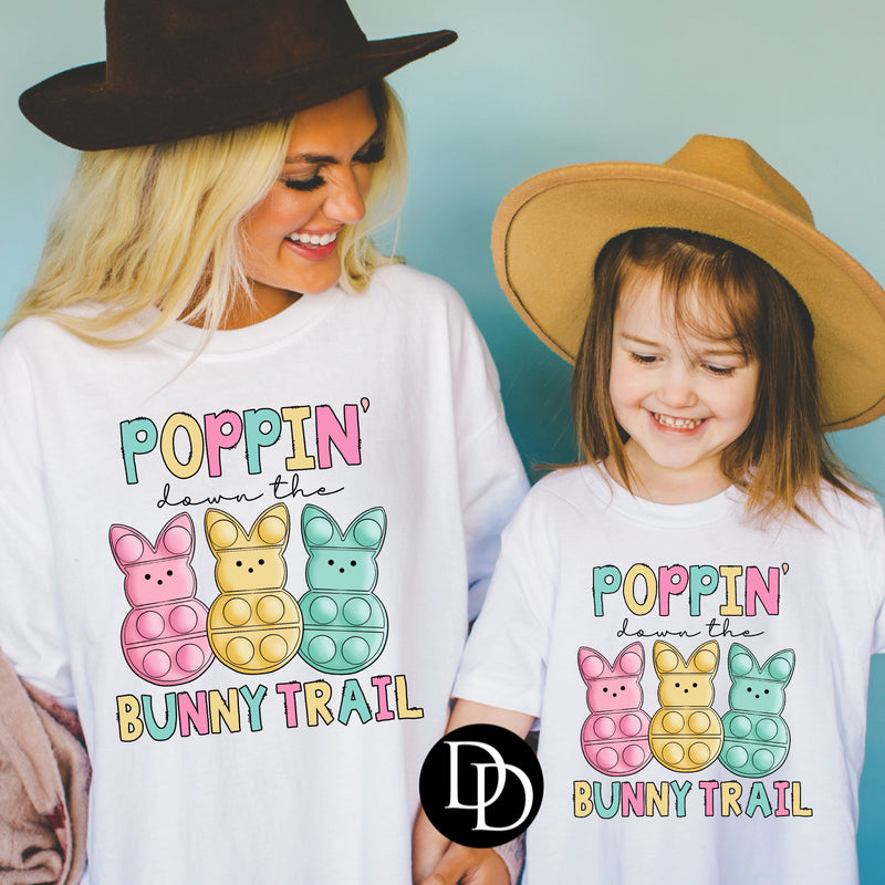 Poppin Down The Bunny Trail *Sublimation Print Transfer*