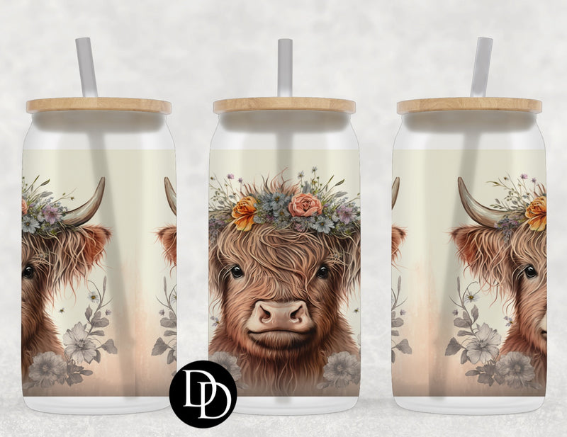 Simple Highland Cow *Sublimation Print Transfer*