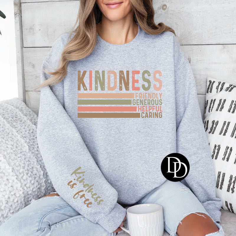 Kindness Words With Sleeve Accent *DTF Transfer*