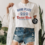Faux Glitter Home Plate Social Club *Sublimation Print Transfer*