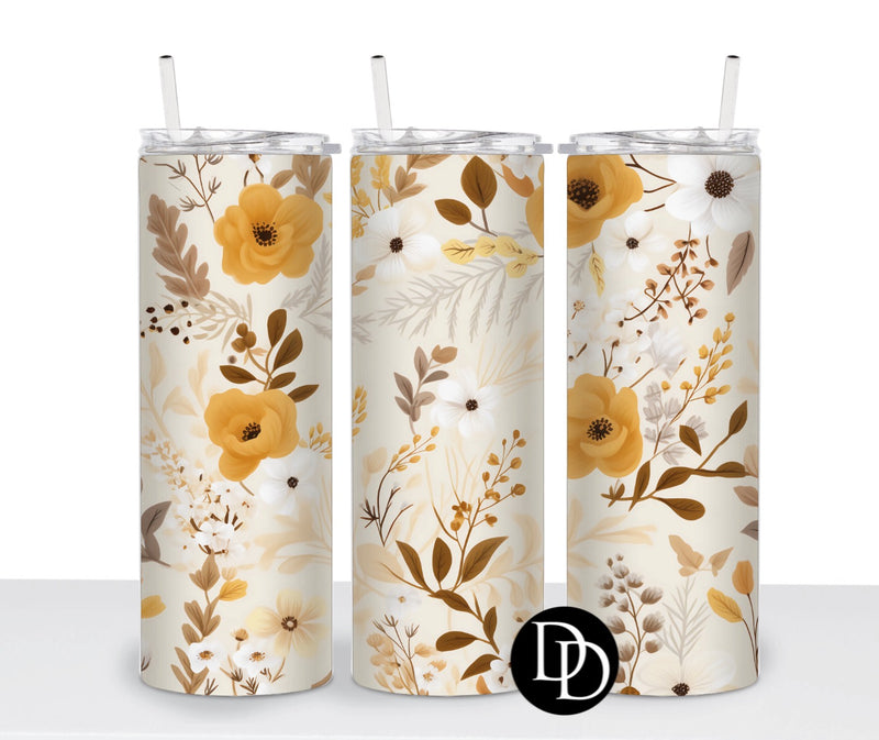 Yellow Floral *Sublimation Print Transfer*