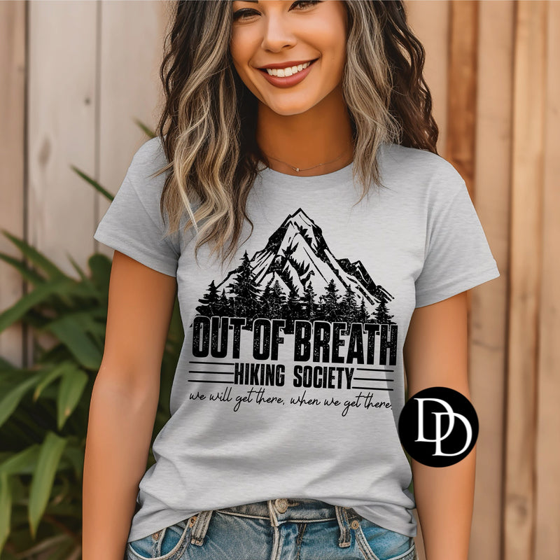 Out Of Breath Oversized (Black Ink) *Screen Print Transfer*