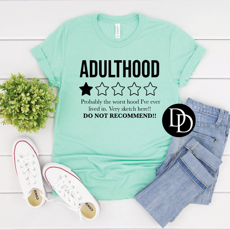 Adulthood Rating (Black) *Screen Print Transfer*