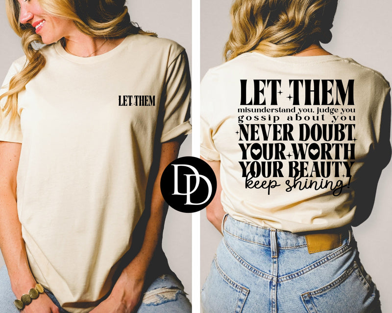 Keep Shining With Pocket Accent (Black Ink)*Screen Print Transfer*
