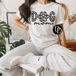 Dog Mom Leopard Print Oversized (Black Ink) *Screen Print Transfer*