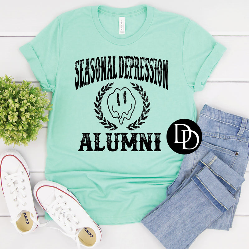 Seasonal Depression Alumni Oversized  (Black Ink) *Screen Print Transfer*