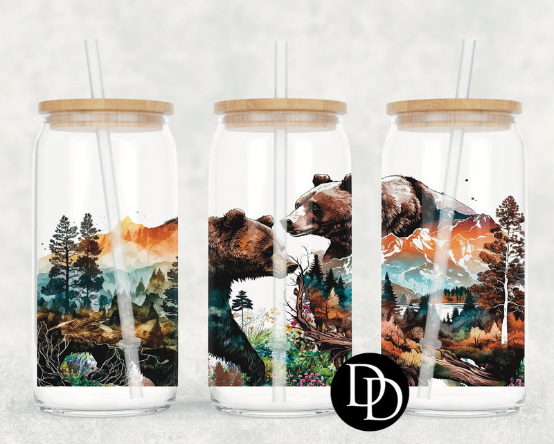 Bears In The Wood UV DTF Cup Wrap