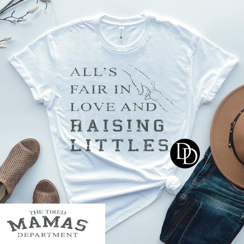Raising Littles With Accent  (Cool Grey Ink) *Screen Print Transfer*