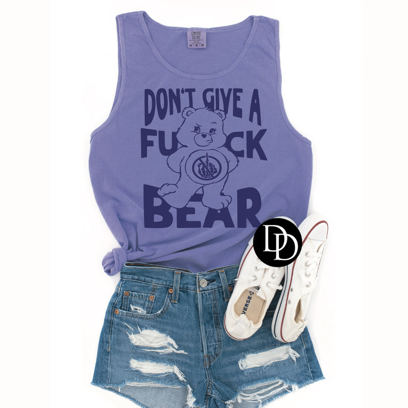 Don’t Give A Fu*k Bear (Light Purple Ink) *Screen Print Transfer*