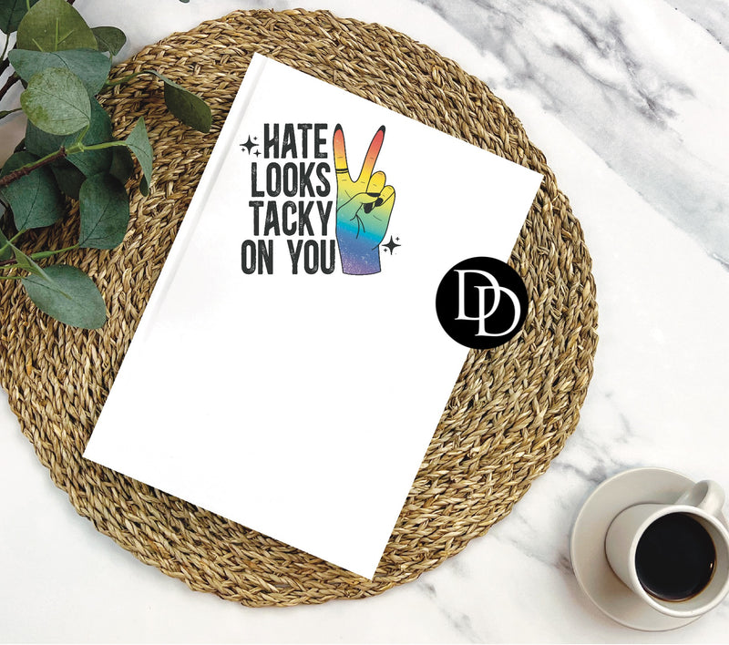 Hate Looks Tacky Rainbow Hand UV DTF Decal