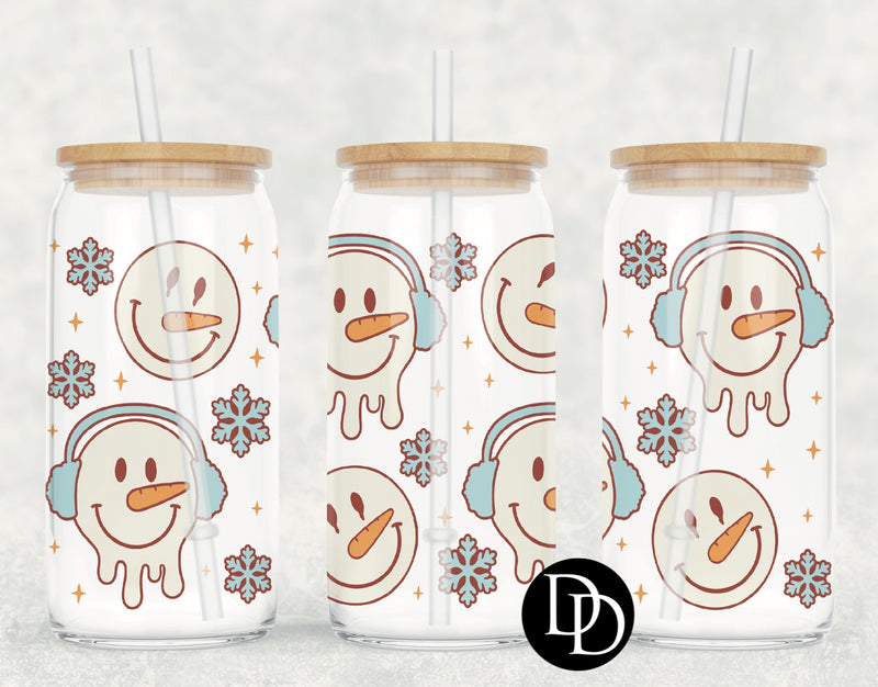 Melting Frost Snowman UV DTF Cup Wrap