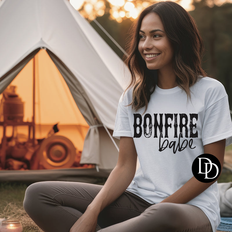 Bonfire Babe Oversized (Black Ink) *Screen Print Transfer*