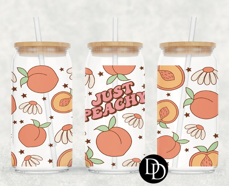 Just Peachy With Florals UV DTF Cup Wrap