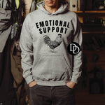 Emotional Support Oversized  (Black Ink) *Screen Print Transfer*
